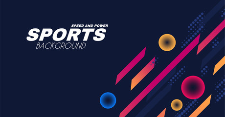 Wall Mural - abstract sport background with moving geometric elements. trendy design.
