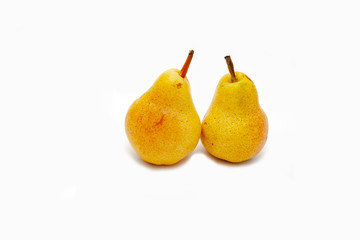 Wall Mural - pears isolated on white background