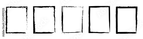 Fotomural Grunge frame border set vector illustration