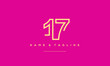 numbers icon logo 17, 17 birthday, 17 anniversary 