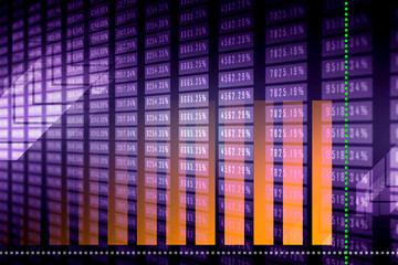 Poster - 2d rendering Stock market online business concept. business Graph 