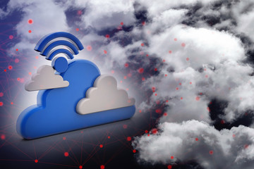 Poster - 3d illustration wifi symbol