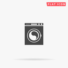 Poster - Washing Machine flat vector icon