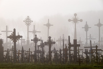 Hill of Crosses (Kryziu kalnas), a famous site of pilgrimage in northern Lithuania.