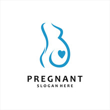 Pregnancy Logo Design Vector Template, Pregnant  Idea Logo Design Inspiration