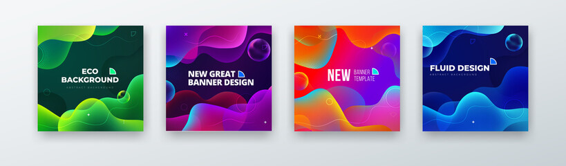 Wall Mural - liquid color background design. fluid gradient abstract shapes composition. futuristic design backgr