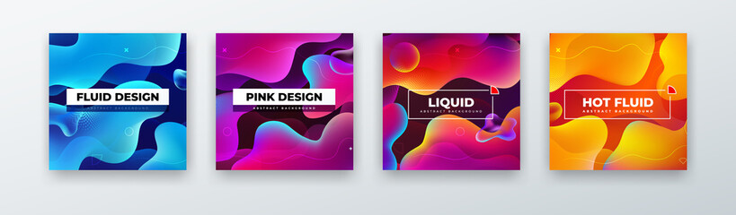 Wall Mural - liquid color background design. fluid gradient abstract shapes composition. futuristic design backgr