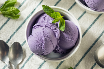 Poster - Homemade Purple Japanese Ube Ice Cream