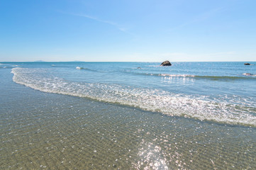 Clean and clear water beach