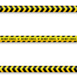 © VWORLD - Biological hazard signs and seamless warning tapes set. Vector icon.