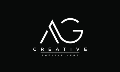 Aufkleber - AG Letter Logo Design. Creative Modern A G Letters icon vector Illustration.