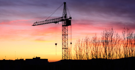 tower crane against the sky