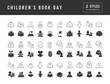 © M.Style - Vector Simple Icons of Childrens Book Day