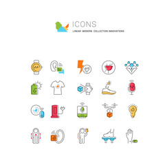 Poster - Set Vector Line Icons of Innovations