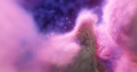 Wall Mural - birth of a star nebula, stellar nursery. stellar system and gas nebula. newborn stars, glowing cloud