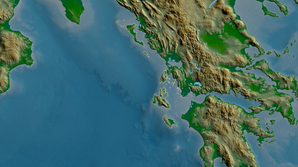  Ionian Islands, Greece - outlined. Physical