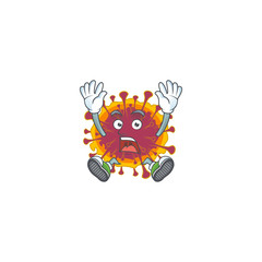 Sticker - A stunning spreading coronavirus cartoon character with happy face