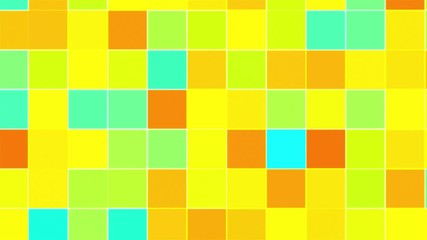 Aufkleber - Colored mosaic background, computer generated. Surface of multi-colored blocks. 3d rendering of dynamic geometric style