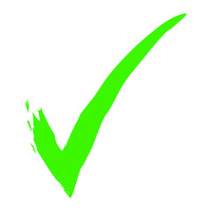 Green check mark icon. Tick symbol in green color, vector illustration. eps 10