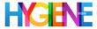 HYGIENE colorful vector typography banner