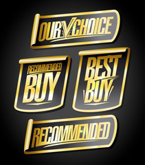 Wall Mural - Recommended, our choice, best buy, recommended buy - sale stickers