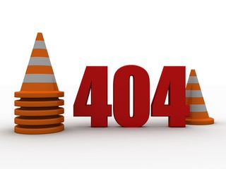Poster - 3d rendering 404 concept