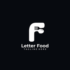 Wall Mural - Letter F Food Logo Vector Icon