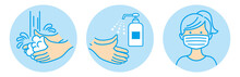 Handwashing Mask Against Viruses Vector