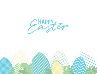 Wall Mural - Banner templates. Happy Easter. Vector background. Colorful eggs