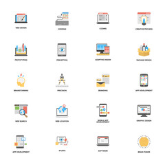  Bundle of Web and Mobile Application Development Vector Icons