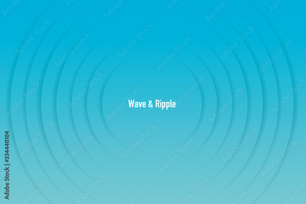 Vector illustration of radio wave and ripple(water) - obrazy, fototapety, plakaty 