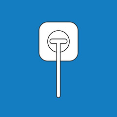 Poster - Vector illustration concept of electrical plug plugged into outlet.
