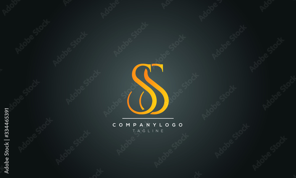 Ss Letters Label SS S Letter Logo Alphabet Design Template Vector Stock Vector | Adobe Stock