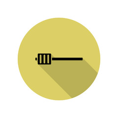 Poster - sound level long shadow icon. Simple glyph, flat vector of web icons for ui and ux, website or mobile application