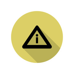 Poster - information character long shadow icon. Simple glyph, flat vector of web icons for ui and ux, website or mobile application