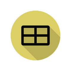 Poster - window long shadow icon. Simple glyph, flat vector of web icons for ui and ux, website or mobile application