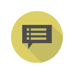 Poster - communication bubbles long shadow icon. Simple glyph, flat vector of web icons for ui and ux, website or mobile application