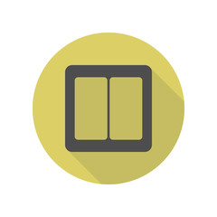 Fototapete - light switch long shadow icon. Simple glyph, flat vector of web icons for ui and ux, website or mobile application