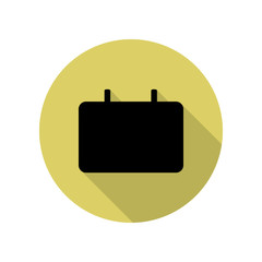 Poster - signboard long shadow icon. Simple glyph, flat vector of web icons for ui and ux, website or mobile application