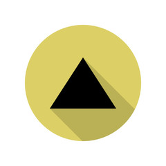 Poster - triangle long shadow icon. Simple glyph, flat vector of web icons for ui and ux, website or mobile application