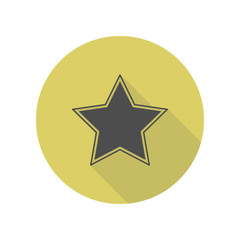 Poster - star long shadow icon. Simple glyph, flat vector of web icons for ui and ux, website or mobile application