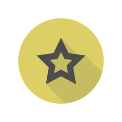 Poster - star long shadow icon. Simple glyph, flat vector of web icons for ui and ux, website or mobile application