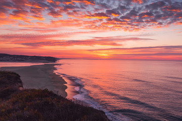 Wall Mural - orange sunset