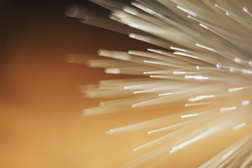 Fototapete - Beautiful optical abstract white, yellow bokeh  background.