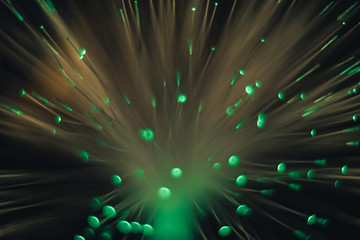 Aufkleber - Beautiful abstract green bokeh collapse background on a dark.