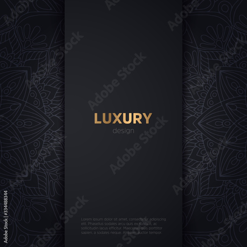 Cuadros en Lienzo luxury mandala dark design background