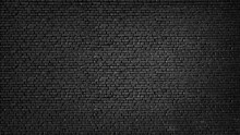 Texture Of A Black Painted Brick Wall As A Background Or Wallpaper