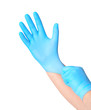© grib_nick - Hands with blue sterile gloves isolated on white bavkground