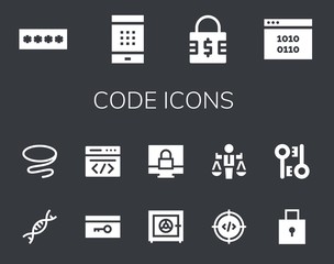 Poster - code icon set