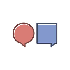 Wall Mural - message icon great for any use speech bubble chat illustration. vector eps10.